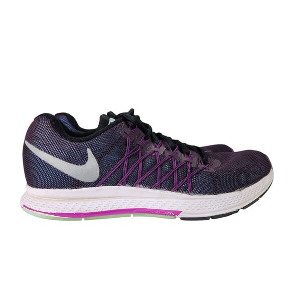 Nike Zoom Pegasus 32 Running Shoes‎ sz 8 Women Navy Blue Purple Pink Jogging - Picture 2 of 11